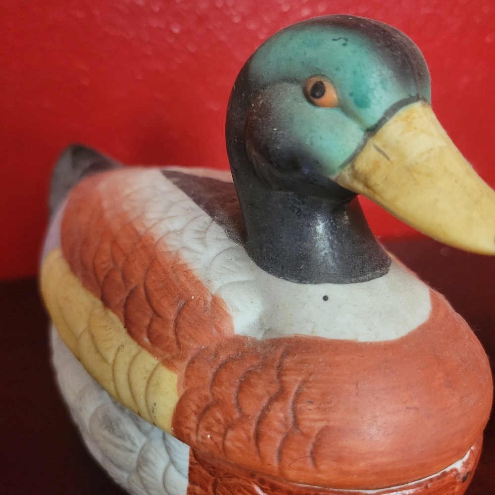 Mallard Duck Covered Trinket Dish